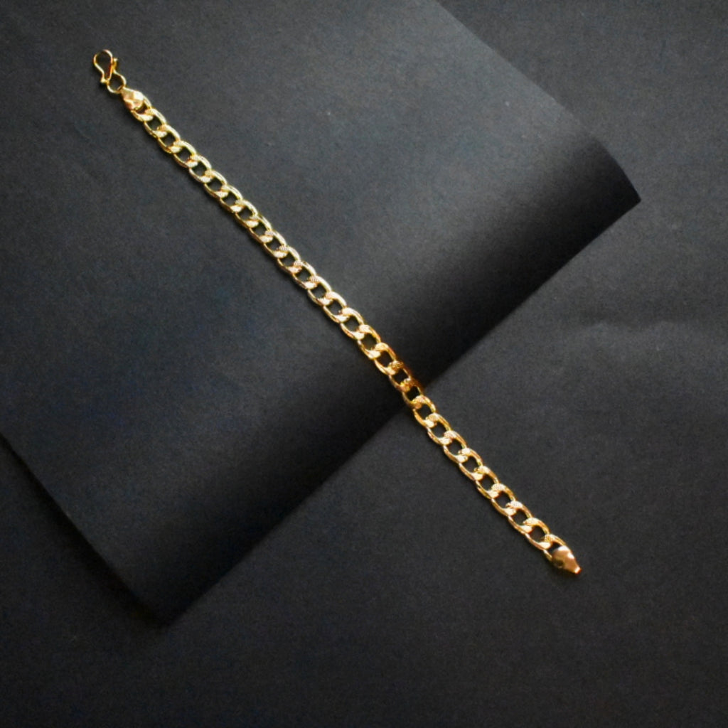 "Gleaming Style: Unveiling the Luxurious Asp 24K Gold-Plated Bracelet for Men"