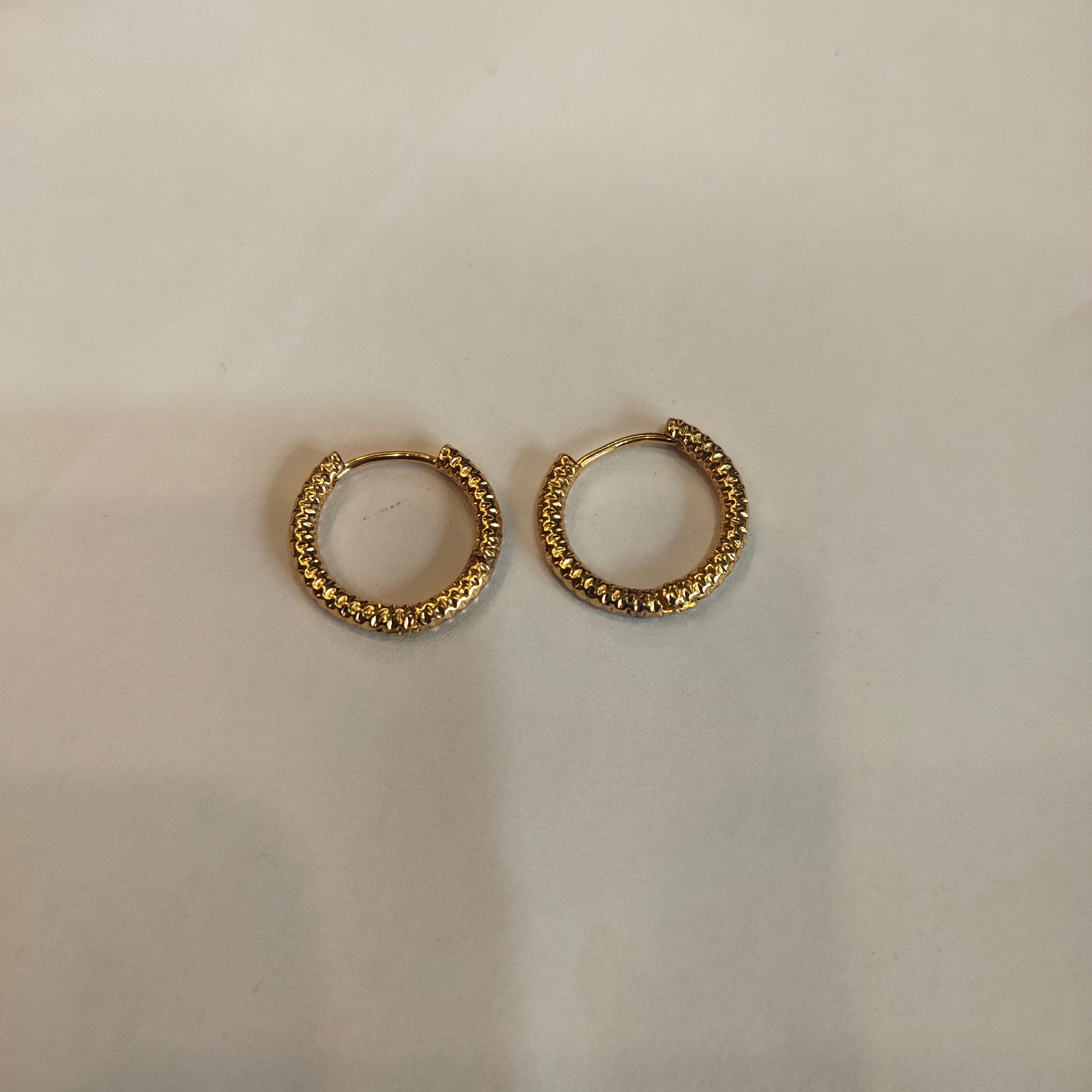Asp 24 K Gold Plated Hoop Earrings