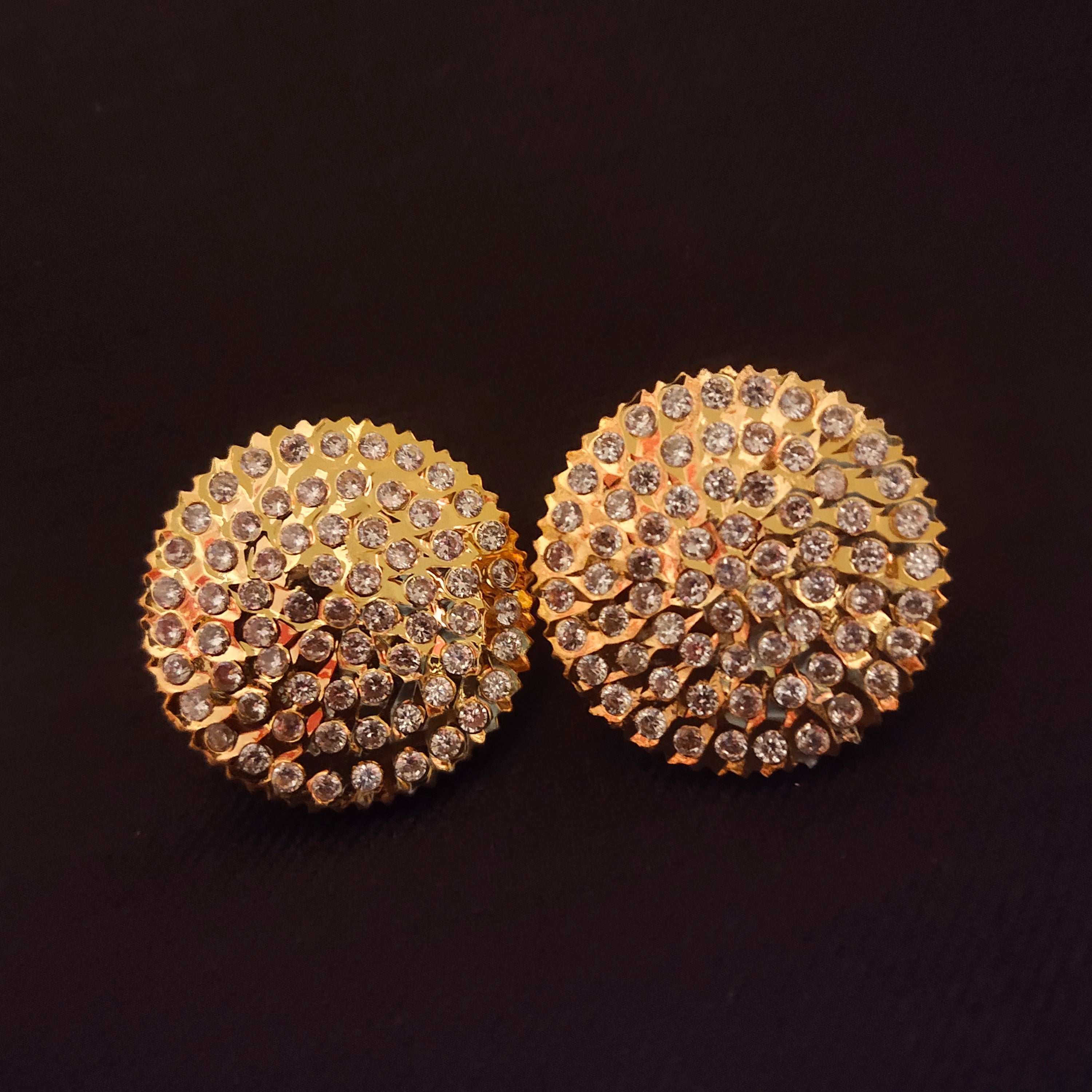 Gold Double Flower Earrings | New Look