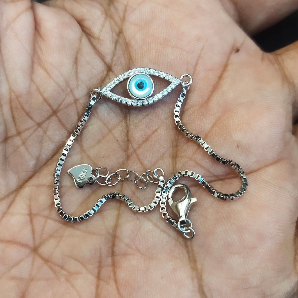 925 Sterling Silver Evil Eye Bracelet for Women