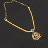 24K Gold Plated Zircon Naan Pathkam Necklace - Traditional Indian Jewellery