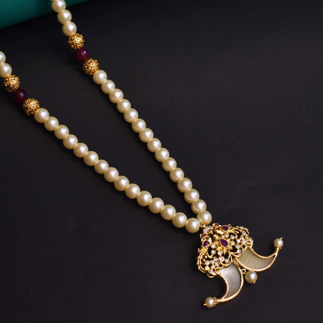 One gram gold puligoru pendant Mala for groom