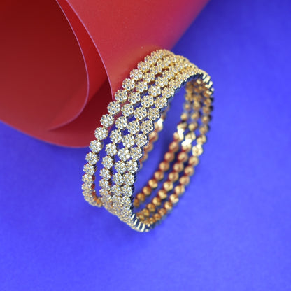 "Dazzle Your Wrists: Sparkling Asp Fashion Jewellery CZ Bangles for Effortless Glamour"