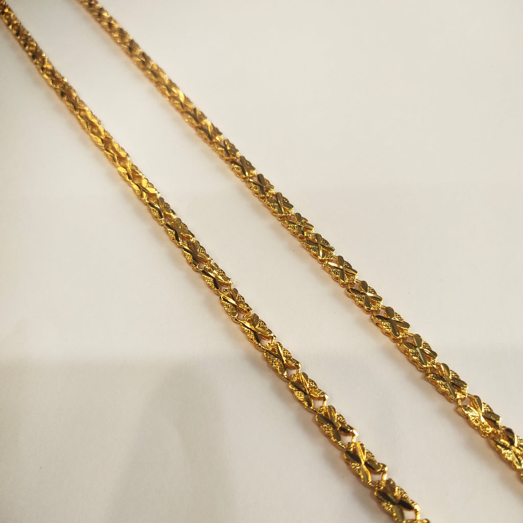 "Gilded Elegance: The ASP 24k Gold Plated 30-Inch Chain for Radiant Style"