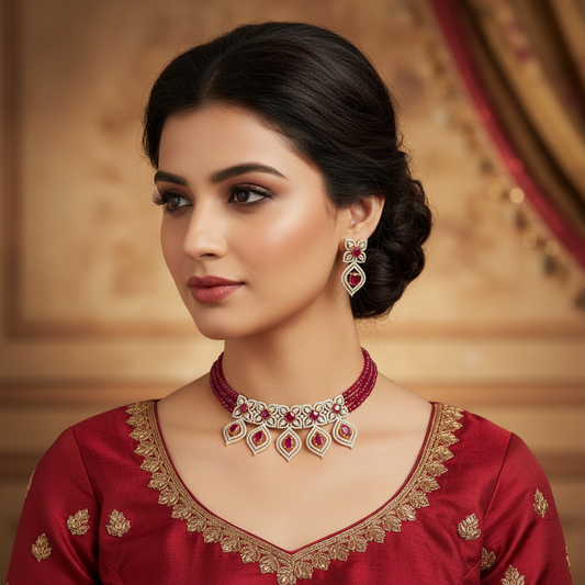 Ruby Beads Choker Lifestyle