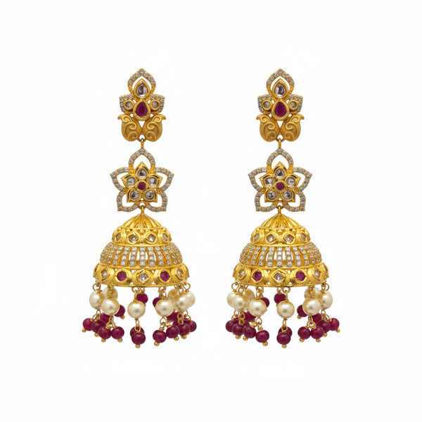 Ruby Beads White BG