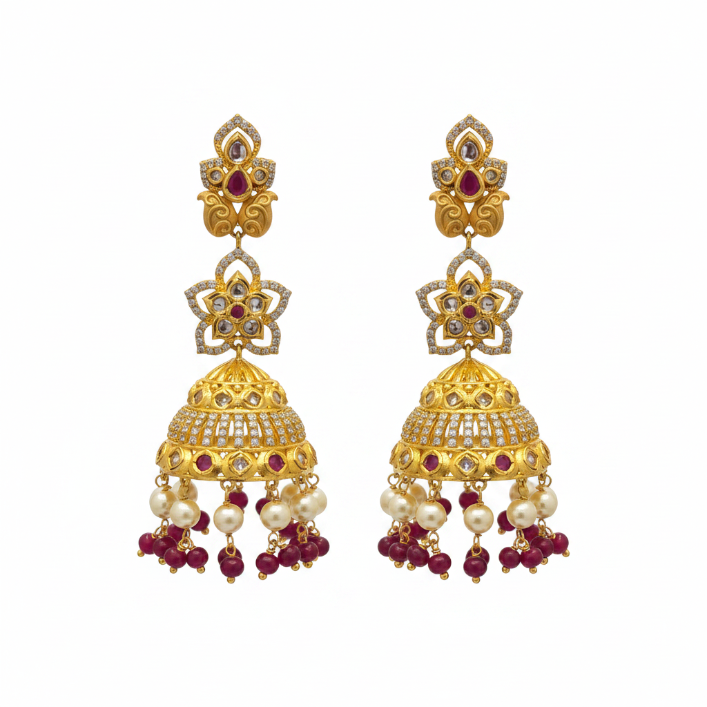 Ruby Beads White BG