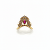 Ruby Crown Ring - White Background