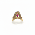 Ruby Crown Ring - White Background