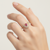 Ruby Crown Ring - Women's Model Hand