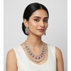 Ruby CZ Bridal Necklace – Elegant Model Wear