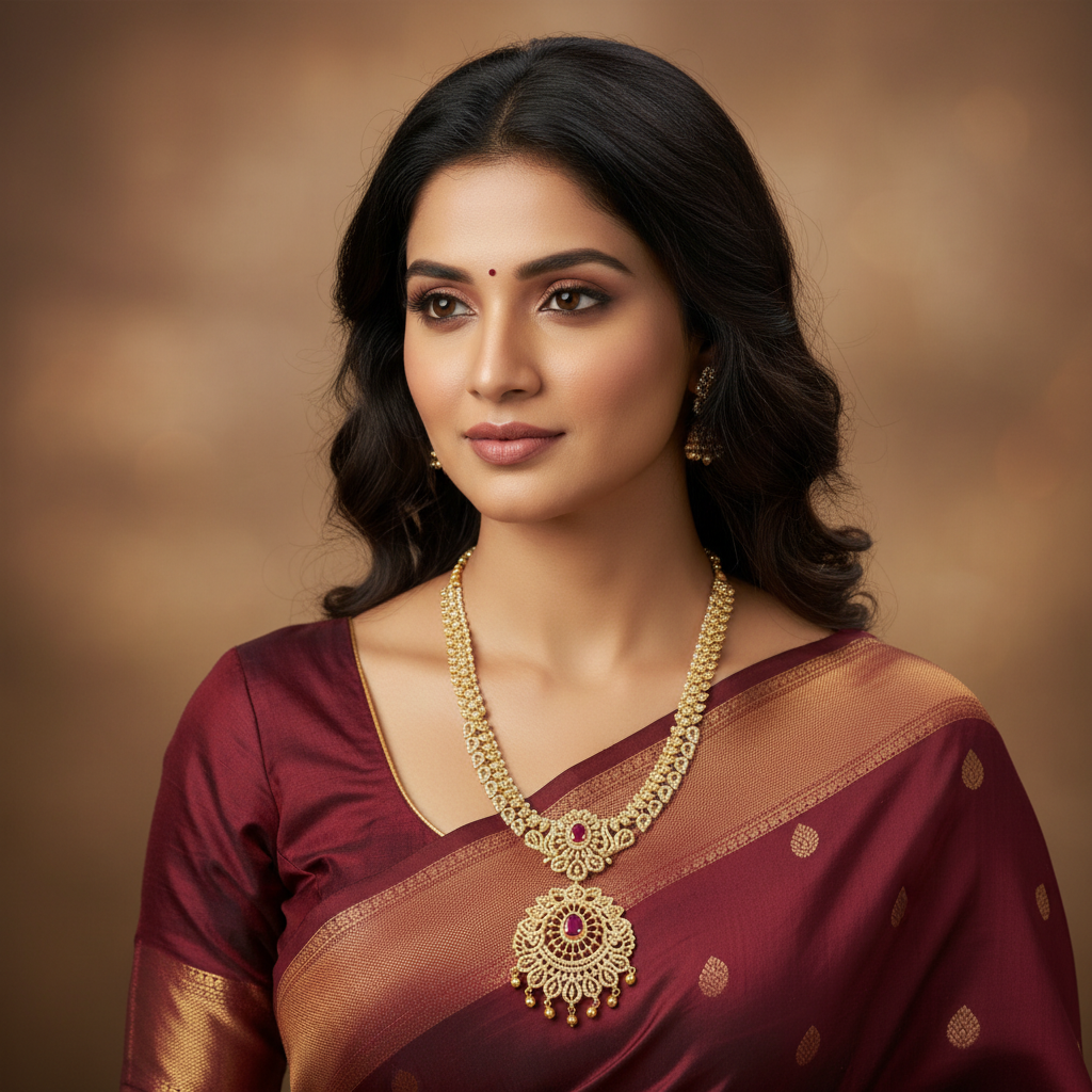 Ruby CZ Necklace Lifestyle