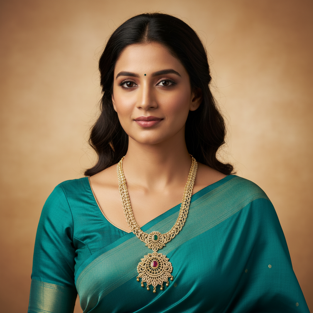 Ruby Emerald CZ Necklace Lifestyle