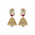 Ruby jhumka flat lay