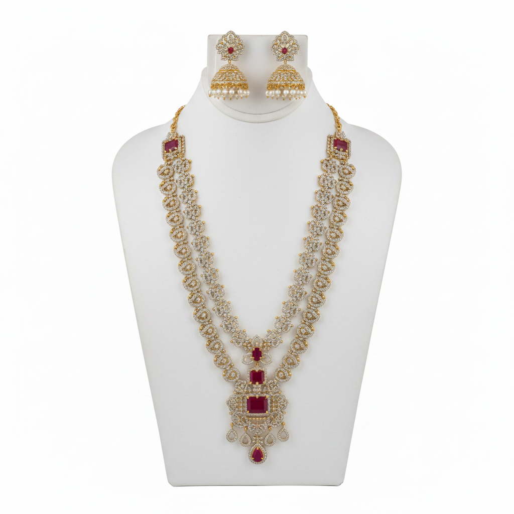 Ruby Necklace Set - Mannequin Display