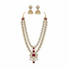 Ruby Necklace Set - White Background