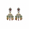 Ruby Red CZ Jhumka – White BG