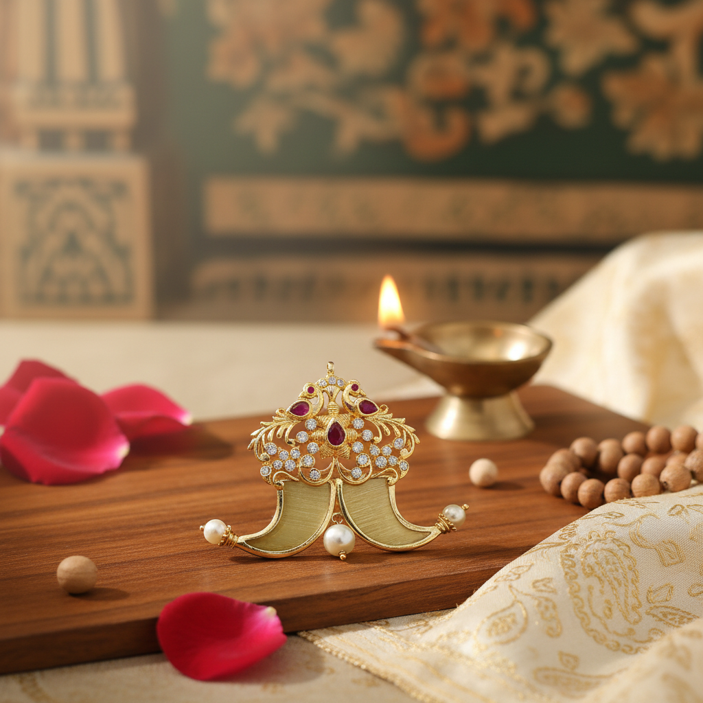 Ruby Stone Puligoru Locket - Lifestyle Image