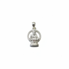 Silver Ayyappa Swami Locket - White Background
