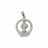 Silver Ayyappa Swami Locket - White Background