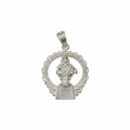 Silver Ayyappa Swami Locket - White Background