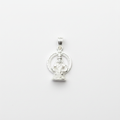 Silver Ayyappa Swami Locket - White Background