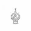 Silver Ayyappan Swami Locket - White Background