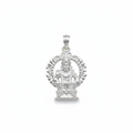 Silver Ayyappan Swami Locket - White Background