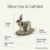 Silver cow and calf idol specification picture