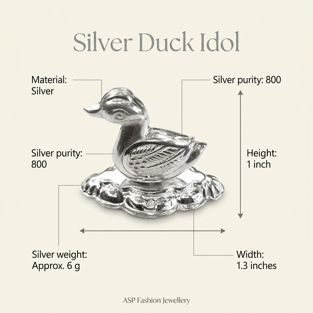 Silver duck idol specification picture