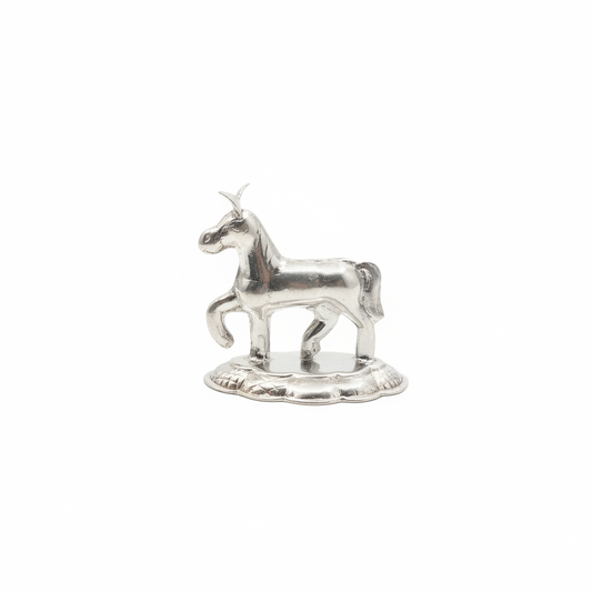 Silver Horse Figurine - White Background