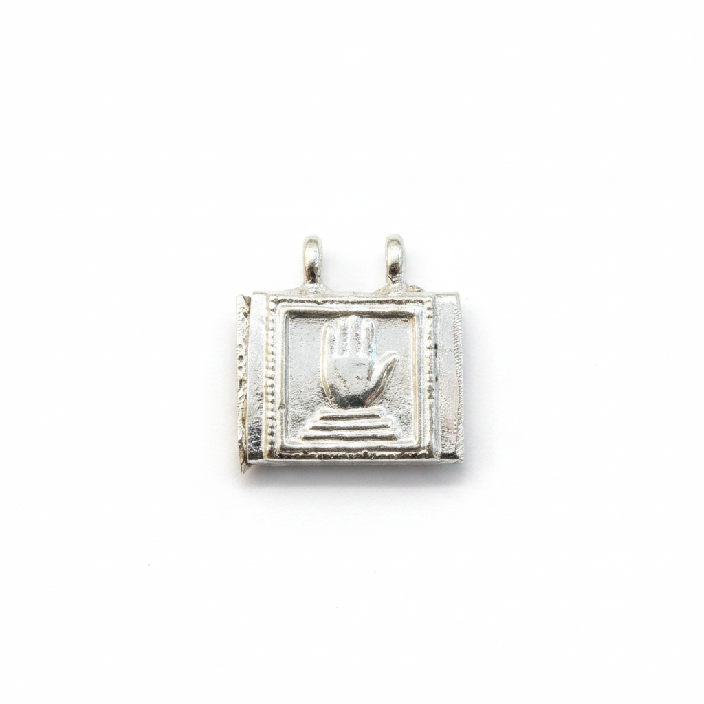 Silver Pendant Hand Side