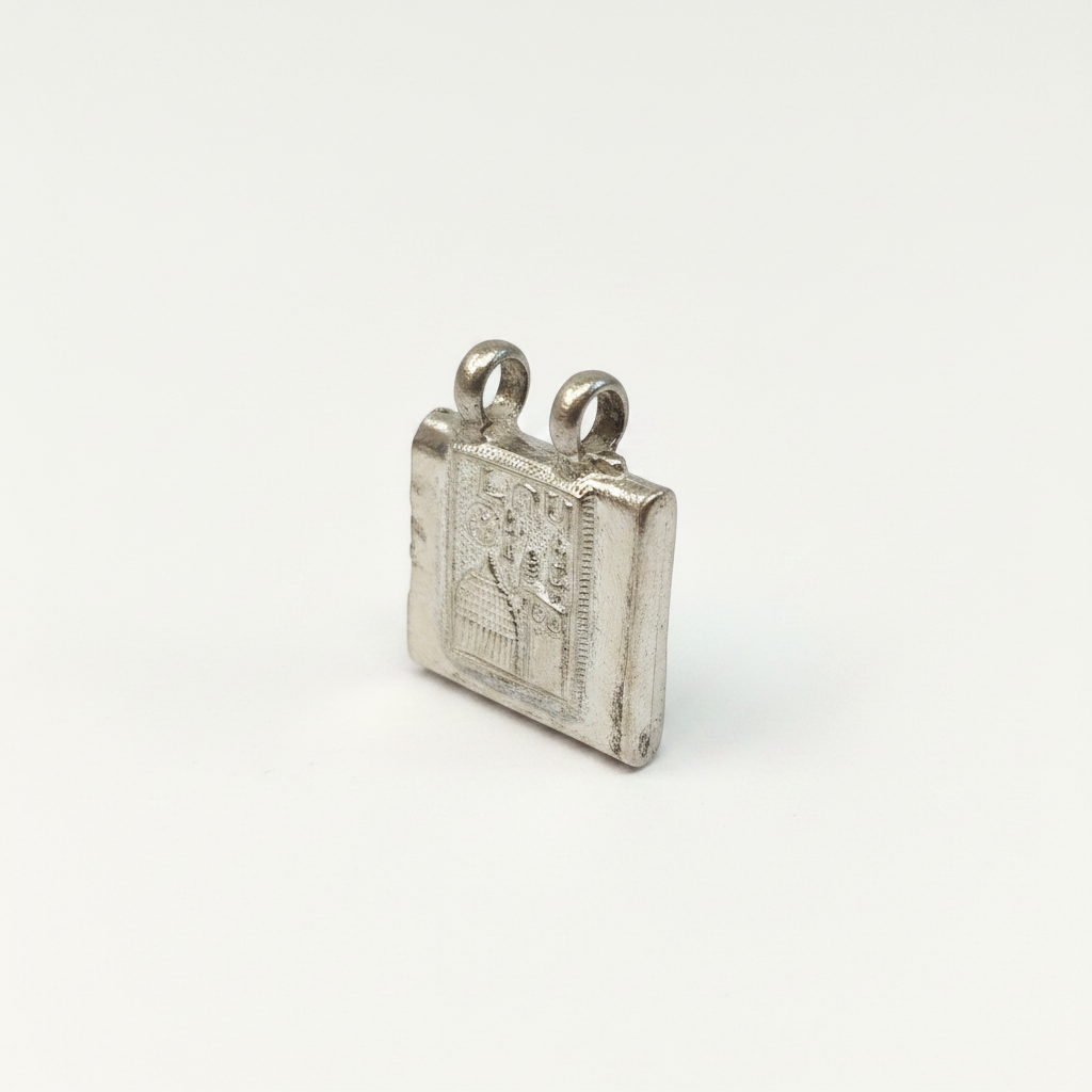 Silver Pendant Temple Side