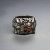 Embrace Elegance: The Exquisite 92.5 Silver Navratna-Embedded Balaji Ring for Men