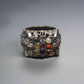 Embrace Elegance: The Exquisite 92.5 Silver Navratna-Embedded Balaji Ring for Men