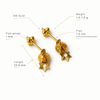Specification card for the 18K gold Bugatti earrings