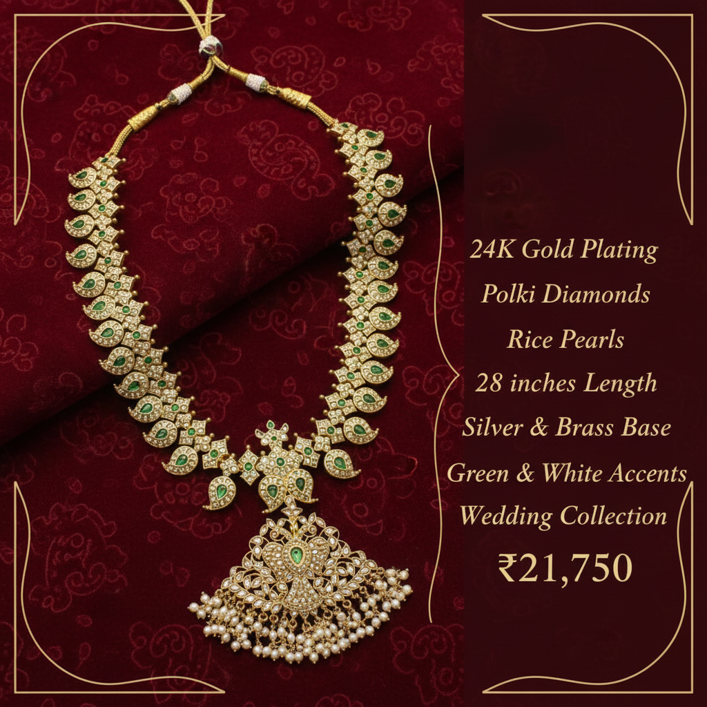 Specifications image for Polki Diamond Mango Haram Set