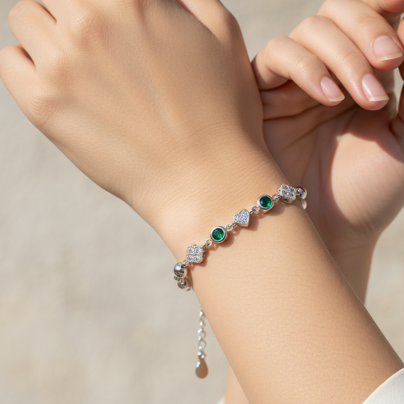 Sterling Silver Bracelet Lifestyle Shot