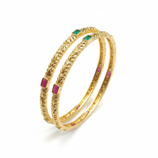 Temple Bangles White Background
