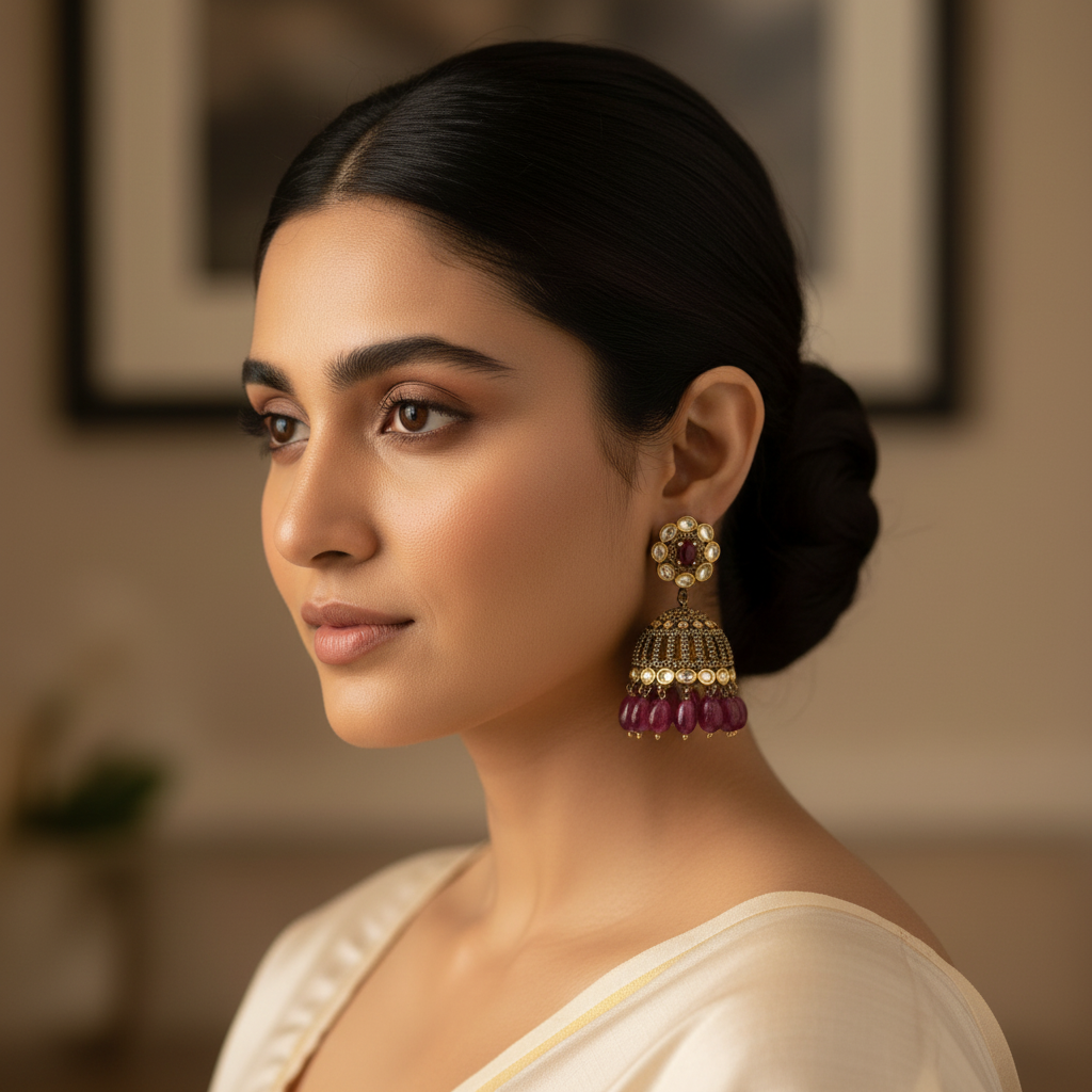 Temple Coin Earrings Lifestyle Image