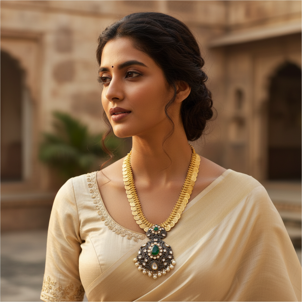 Temple Coin Necklace Lifestyle Image 2