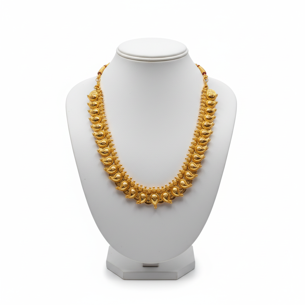 Traditional Gold Temple Coin Necklace | Handcrafted South Indian Kasu ...