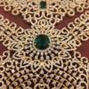 Temple Jewelry Detail Close-Up - Green Gemstone Craftsmanship