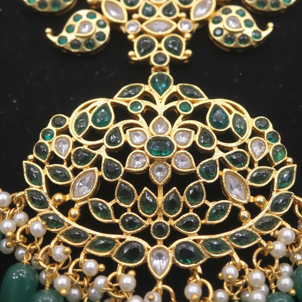 Temple jewelry detail close-up