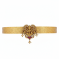 Temple jewelry waist belt on white background