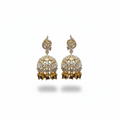 Temple Jhumka Earrings - White Background Version 1