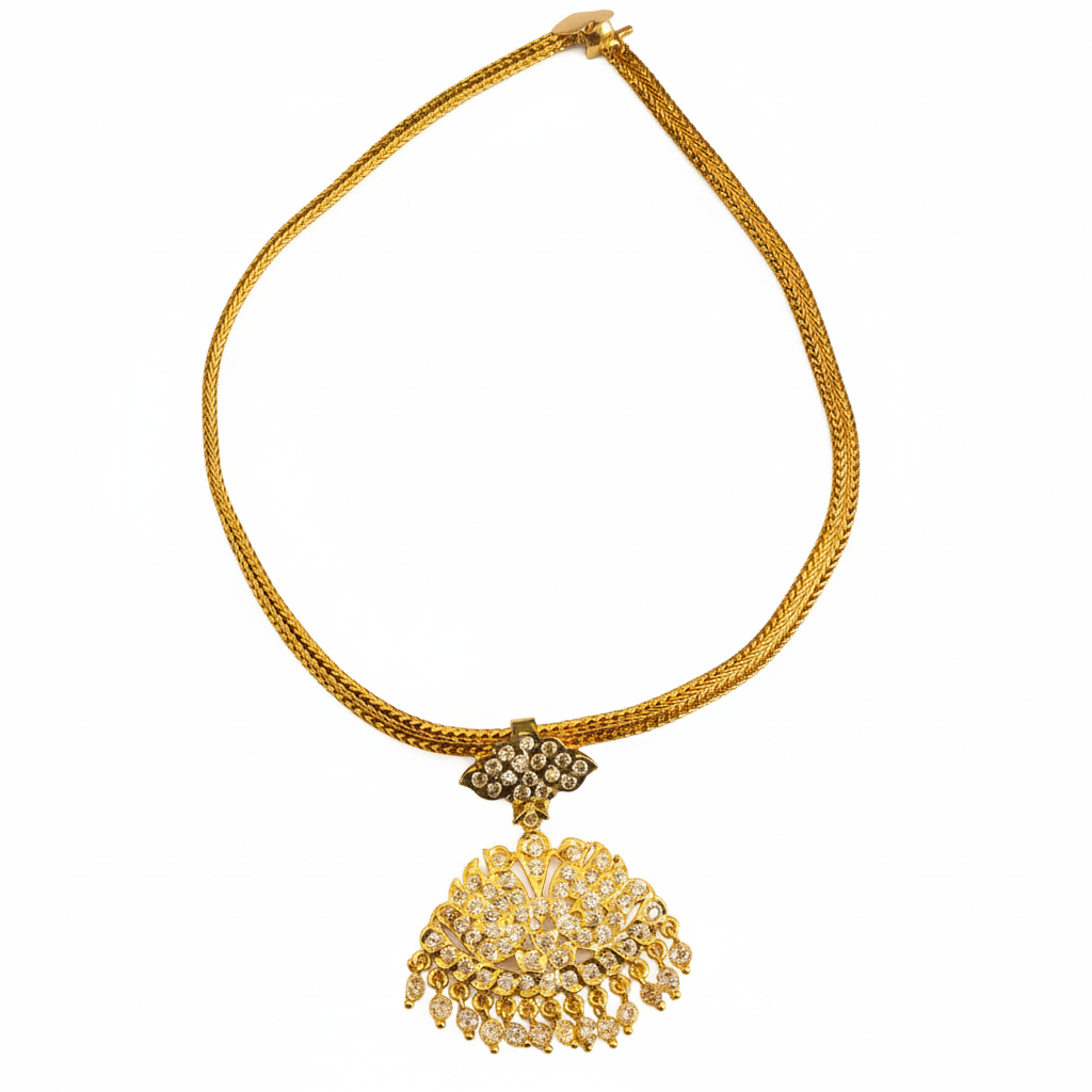 Temple Necklace White Background