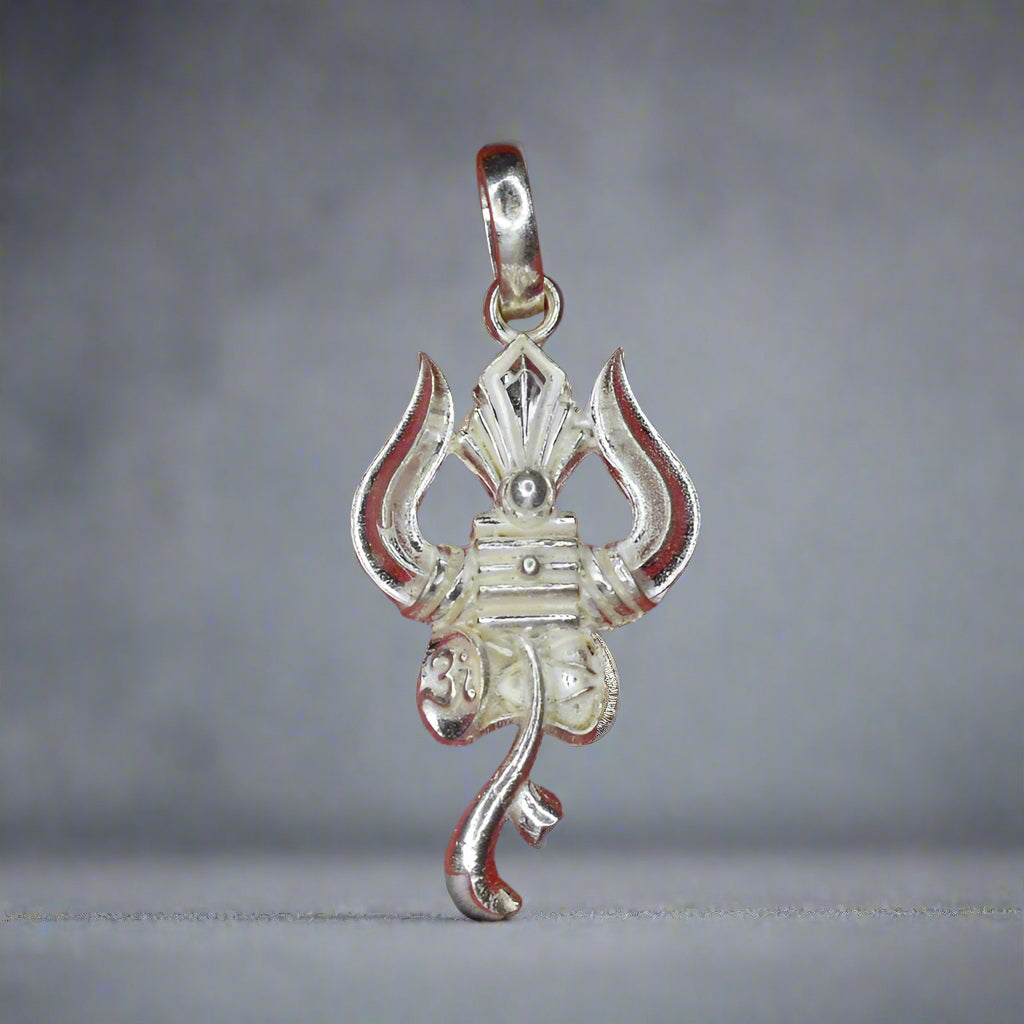 Trishul Silver Pendant,