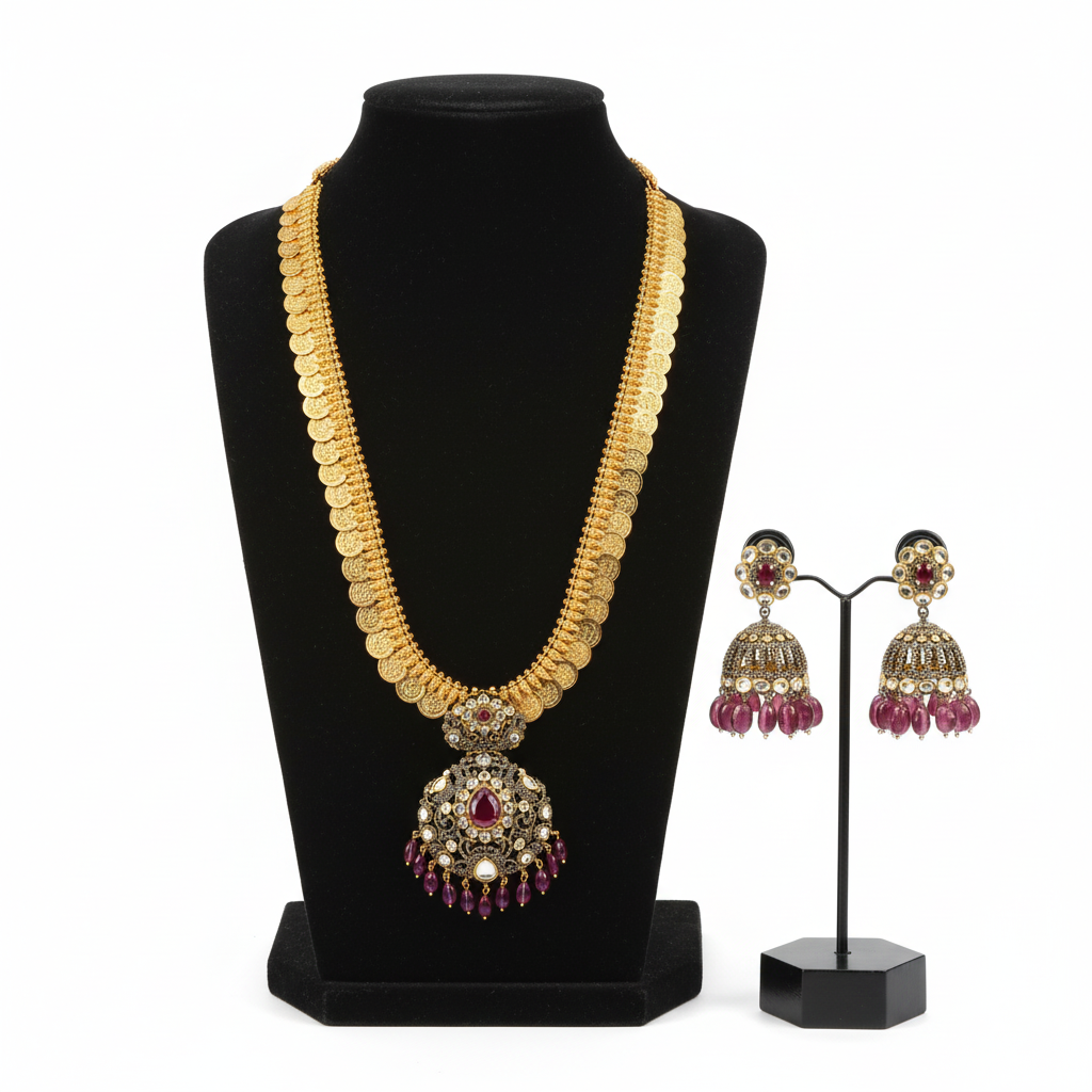 Updated mannequin display with temple jewelry