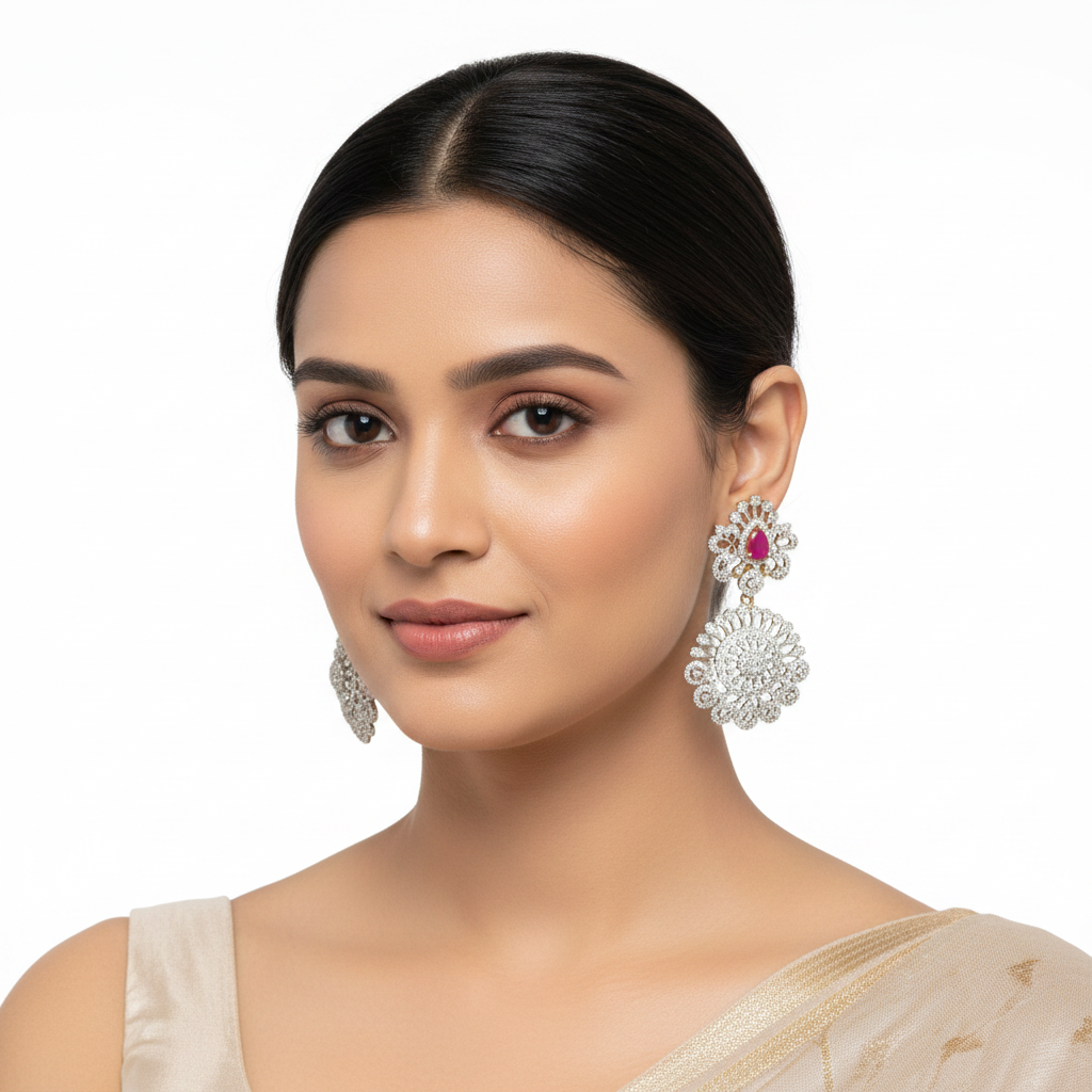 Variant 2 - Diamond Chandbali Drop